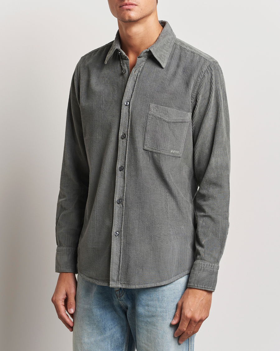 Men |  | BOSS ORANGE | Relegant Corduroy Shirt Open Grey