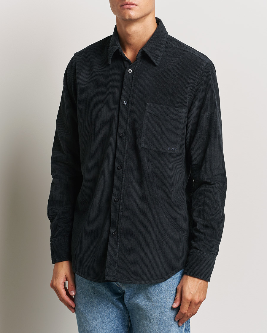 Men |  | BOSS ORANGE | Relegant Corduroy Shirt Dark Blue