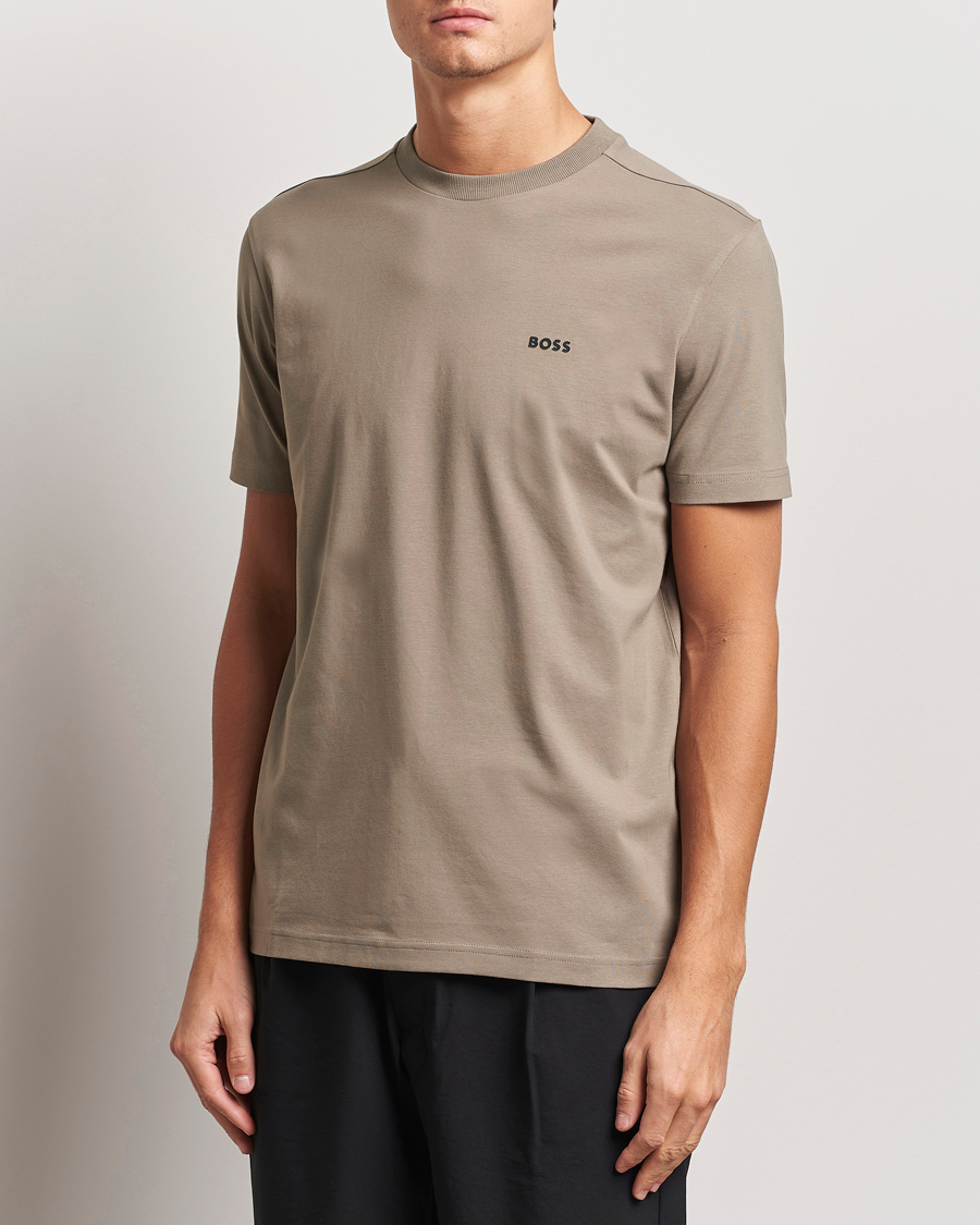 Men |  | BOSS GREEN | Logo Crew Neck T-Shirt Light Green