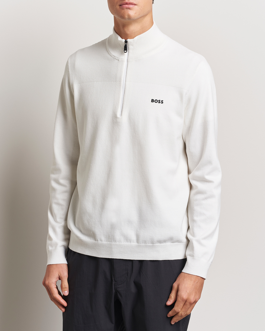 Men |  | BOSS GREEN | Momentum Knitted Half Zip White