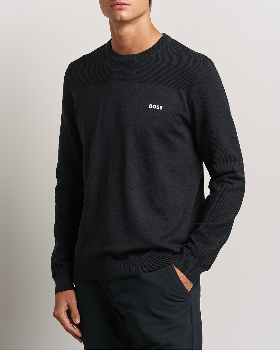 Men | Knitted Jumpers | BOSS GREEN | Momentum Knitted Crew Neck Dark Blue