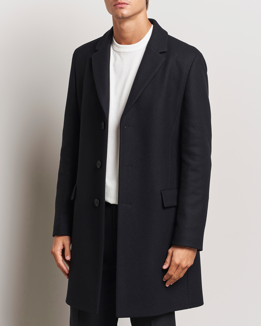 Men |  | HUGO | Migor Wool Coat Black