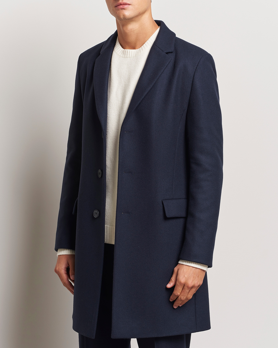 Men |  | HUGO | Migor Wool Coat Dark Blue