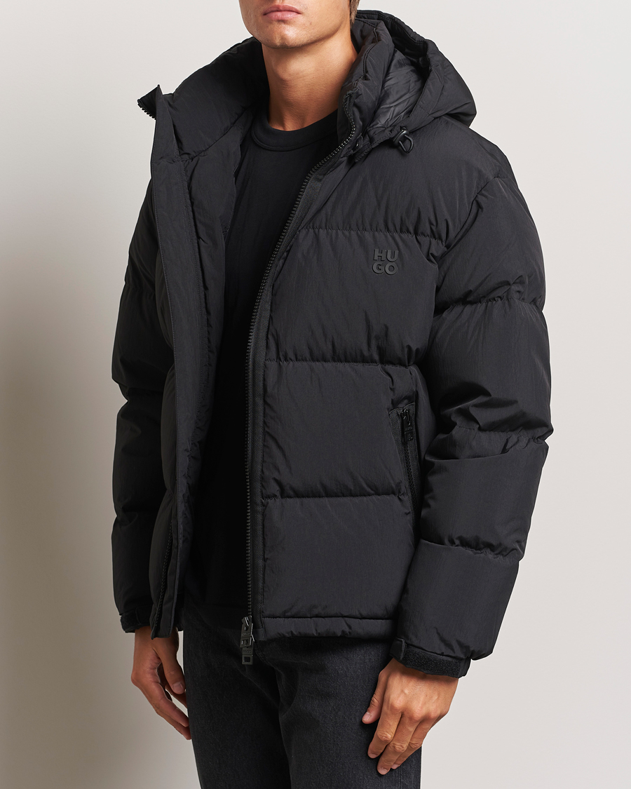 Men |  | HUGO | Bironto Hooded Puffer Jacket Black