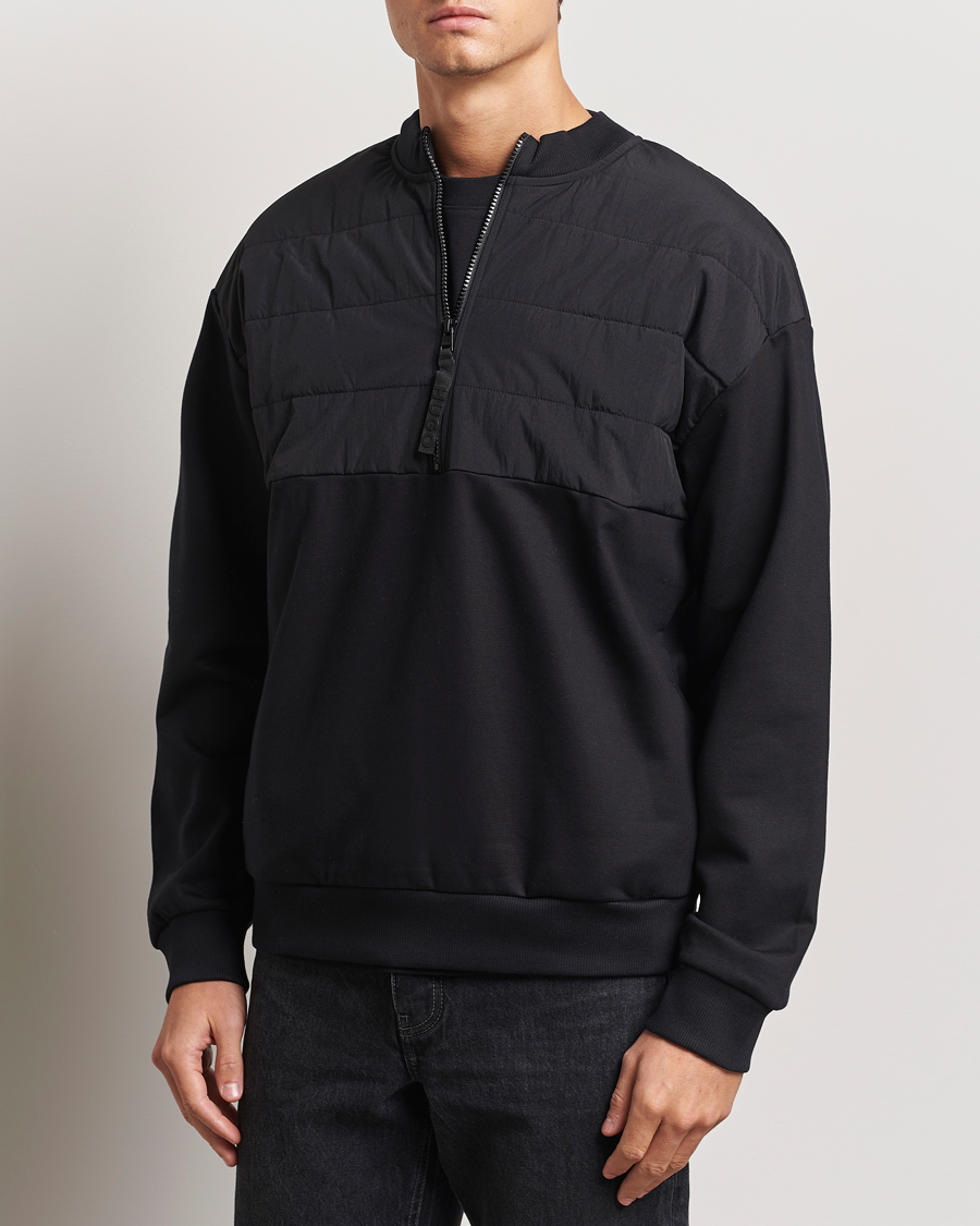 Men |  | HUGO | Detechsom Hybrid Half Zip Black