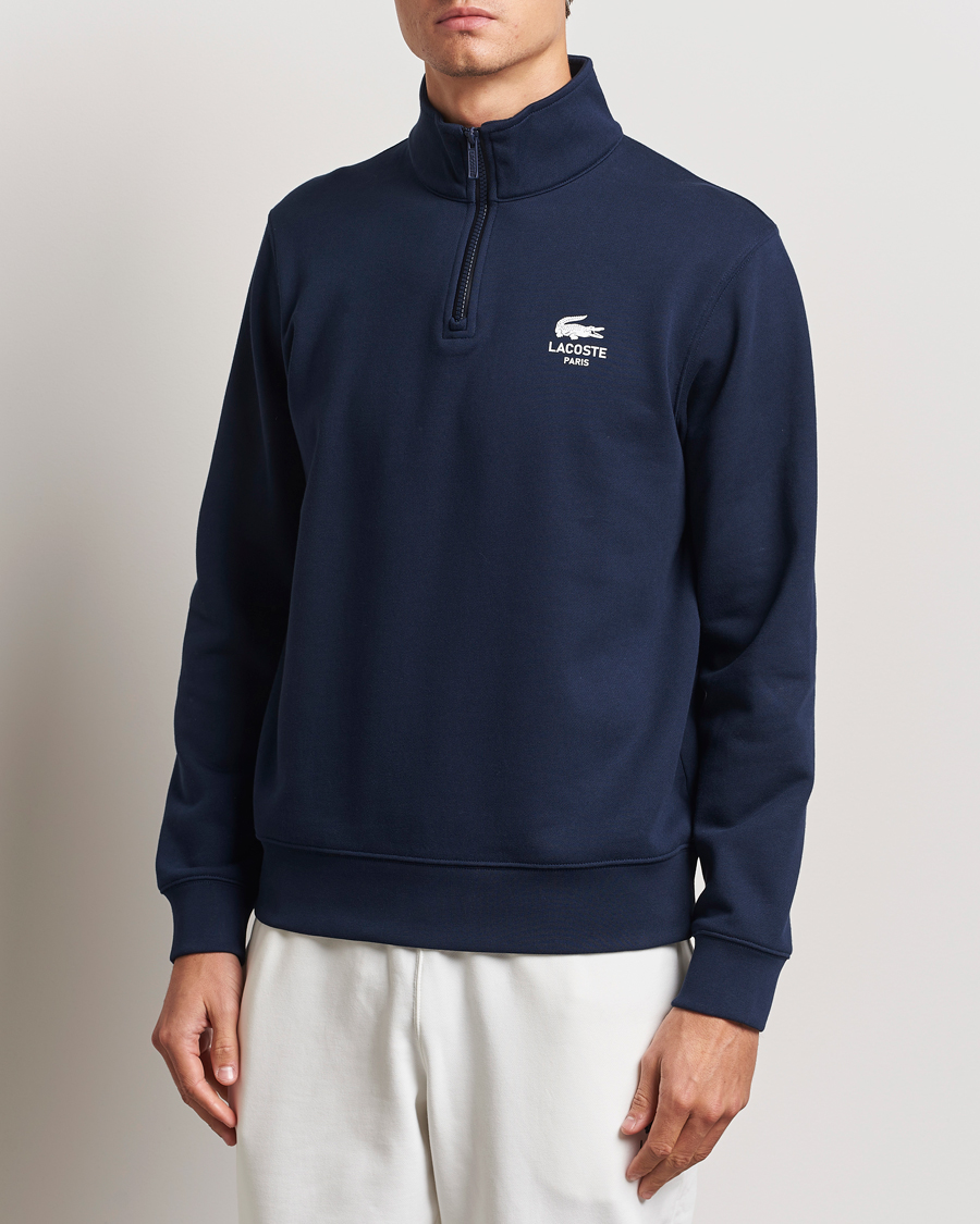 Men |  | Lacoste | Paris Half Zip Sweatshirt Navy