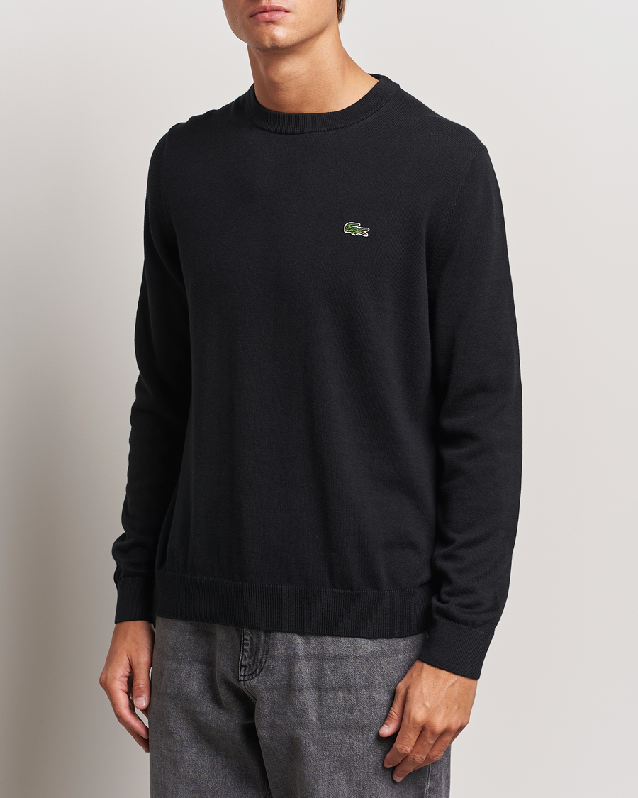 Men |  | Lacoste | Cotton Knitted Sweater Black