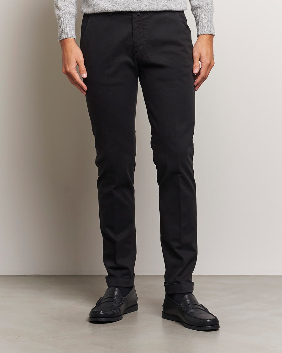 Men |  | Briglia 1949 | Slim Fit Cotton Stretch Chino Black