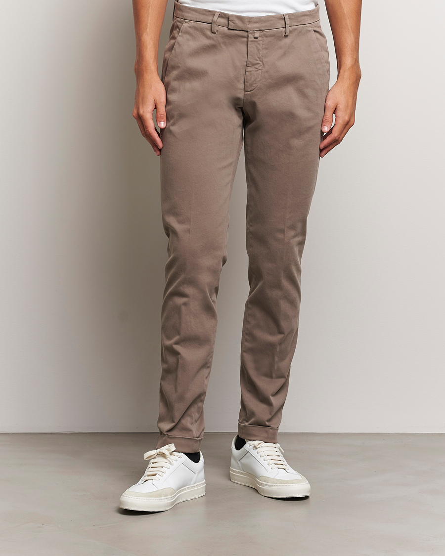 Men |  | Briglia 1949 | Slim Fit Cotton Stretch Chino Taupe