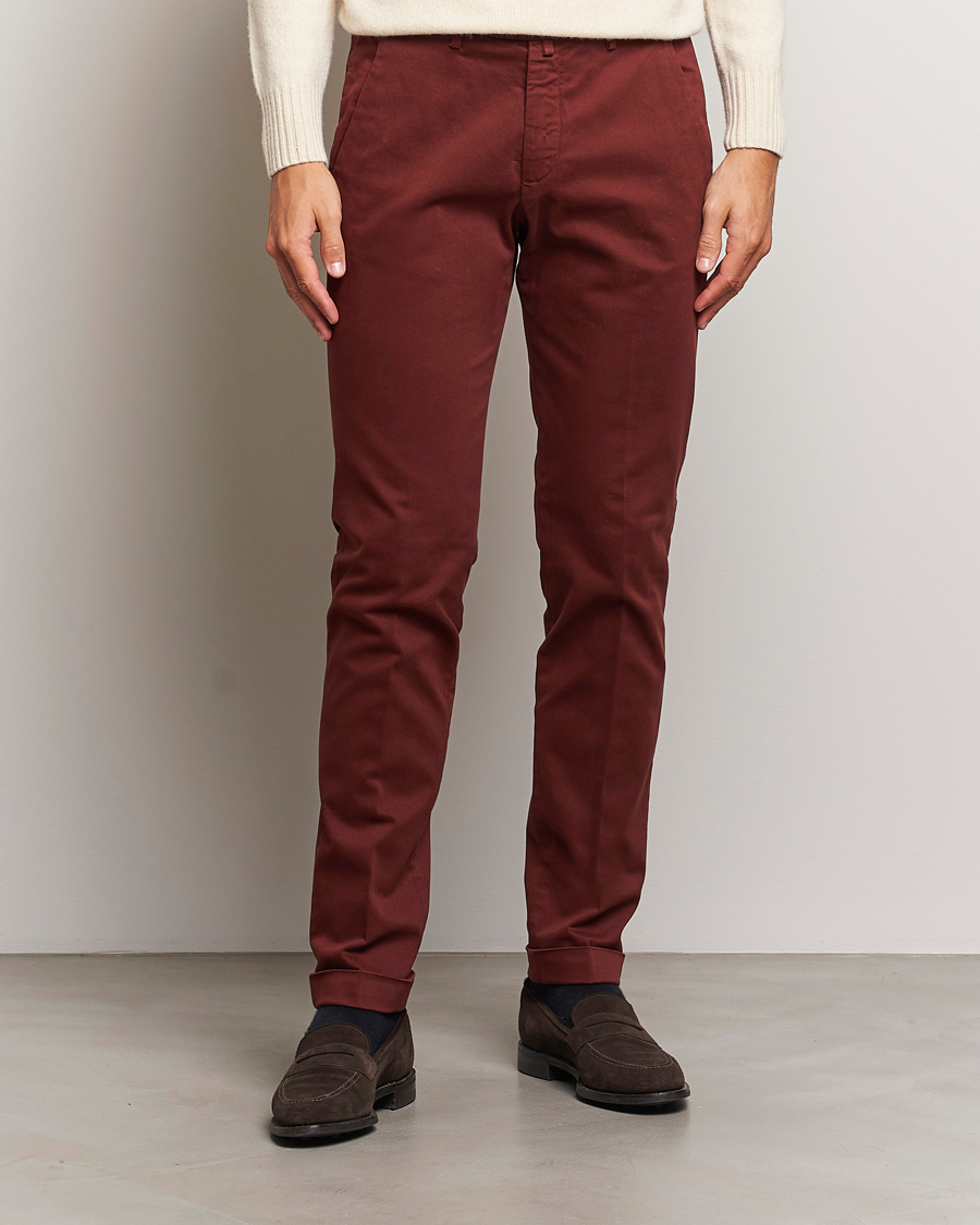 Men |  | Briglia 1949 | Slim Fit Cotton Stretch Chino Wine