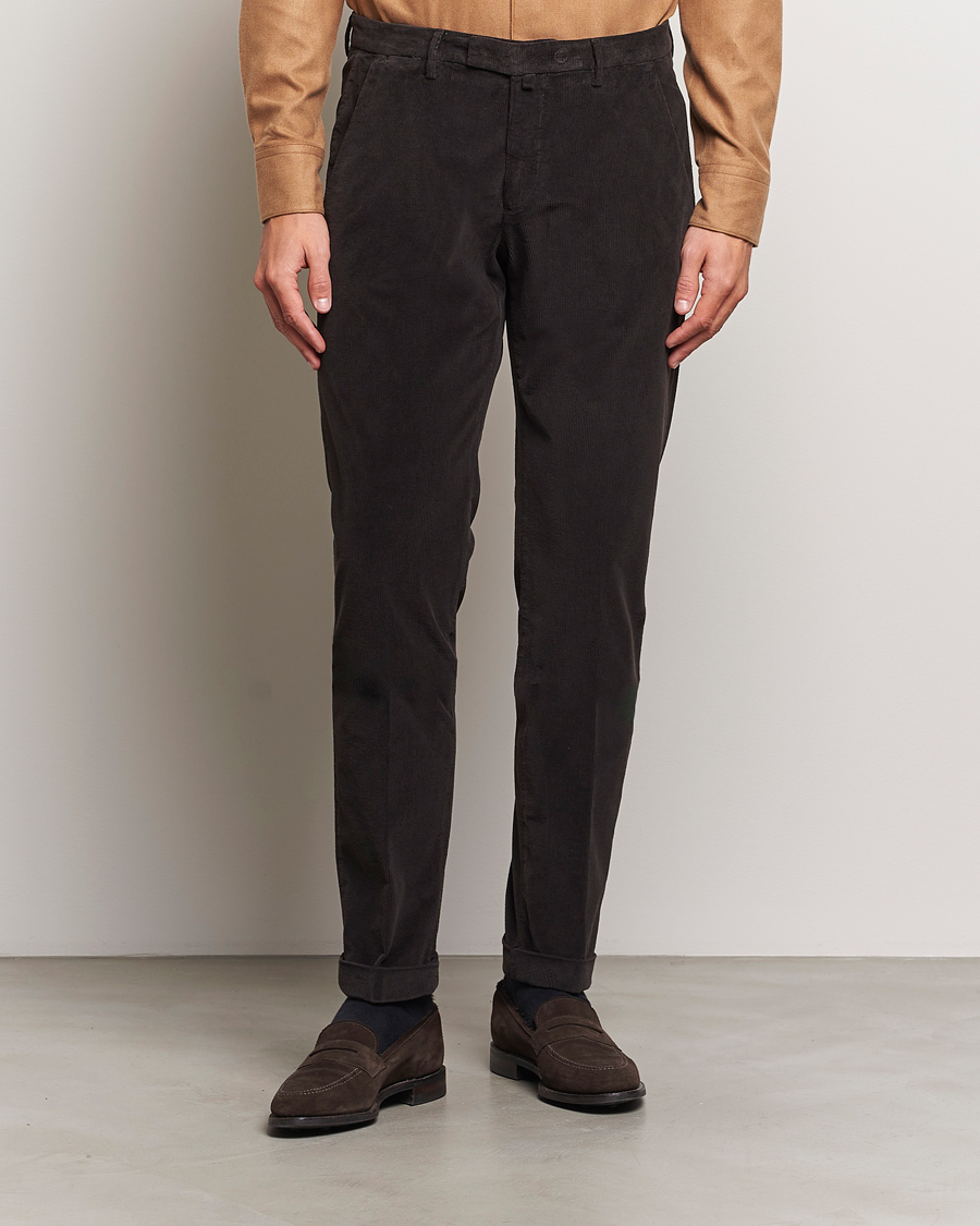 Men |  | Briglia 1949 | Slim Fit Corduroy Trousers Dark Brown