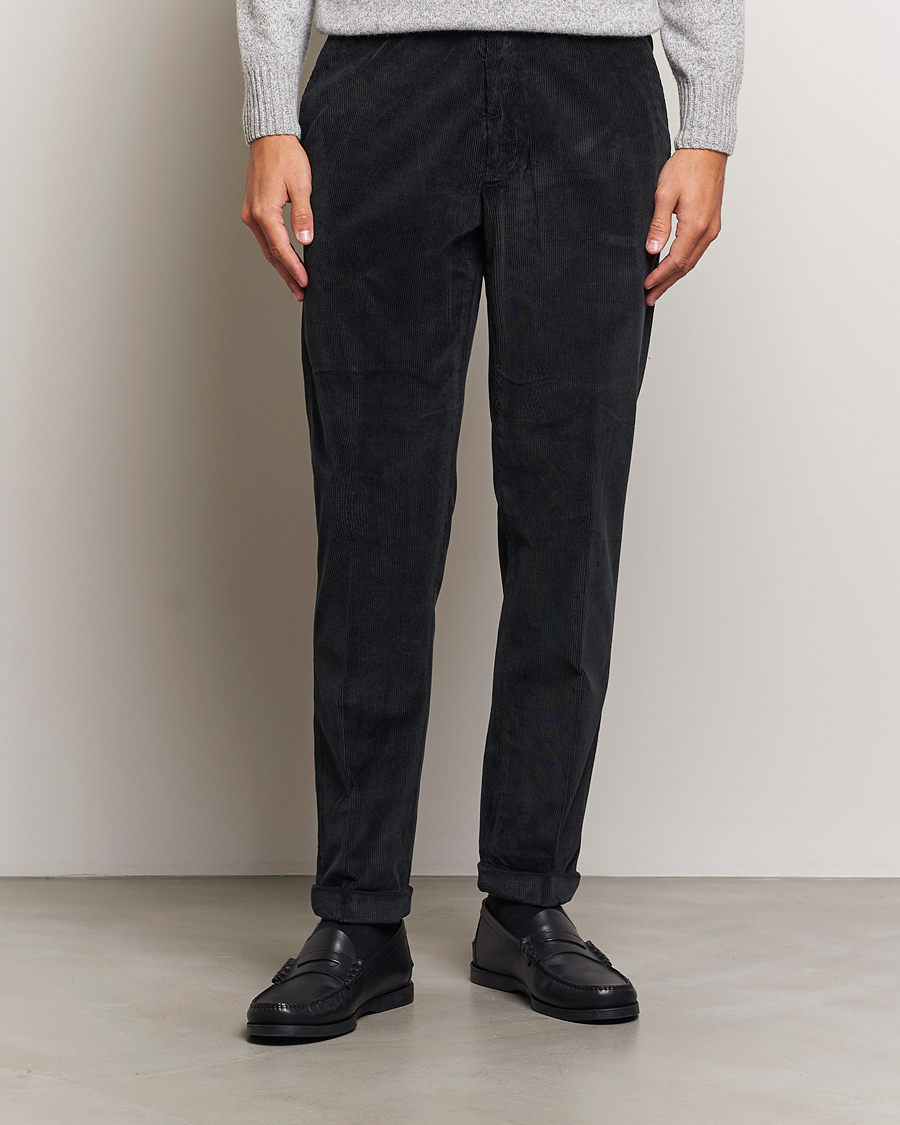 Men |  | Briglia 1949 | Easy Fit Corduroy Trousers Black