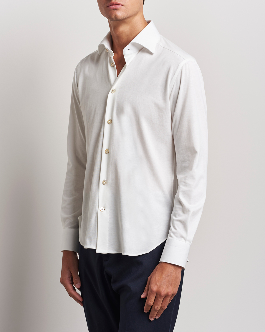 Men | Luxury Brands | Kiton | Cotton Jersey Shirt White