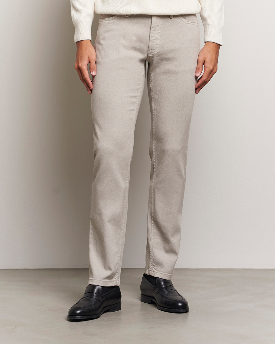 Men | Luxury Classics | Brioni | Slim Fit 5-Pocket Cotton Pants Light Beige