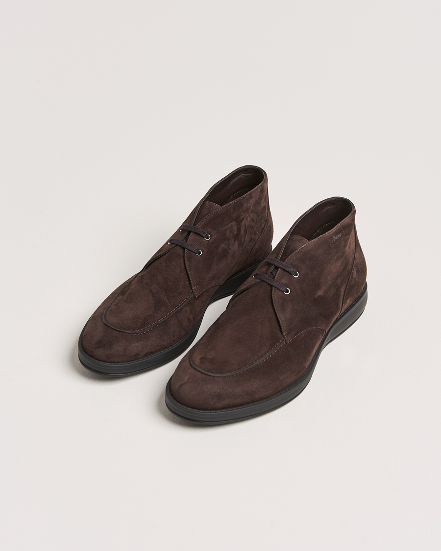 Men | Luxury Classics | Brioni | Journey Desert Boots Dark Brown Suede