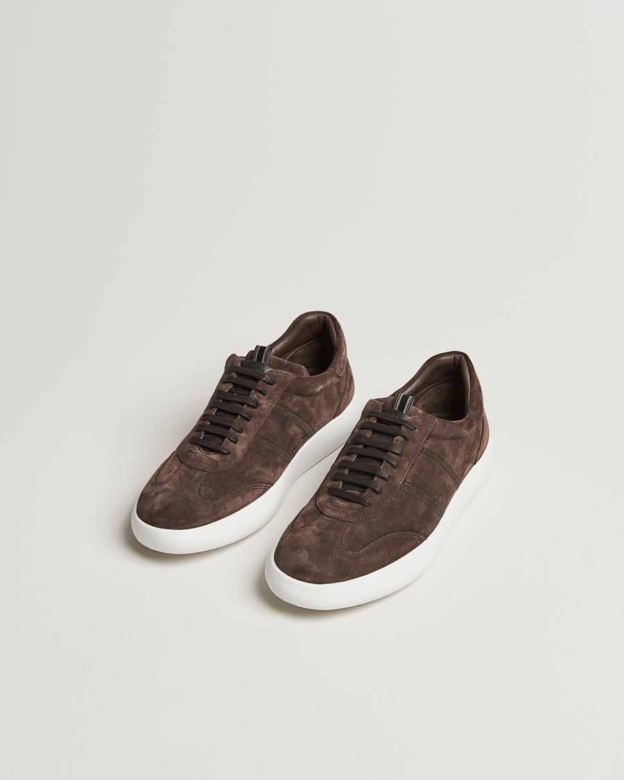 Men | Shoes | Brioni | Cassetta Sneakers Dark Brown Suede