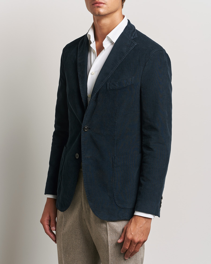 Men |  | Boglioli | K Jacket Corduroy Blazer Navy