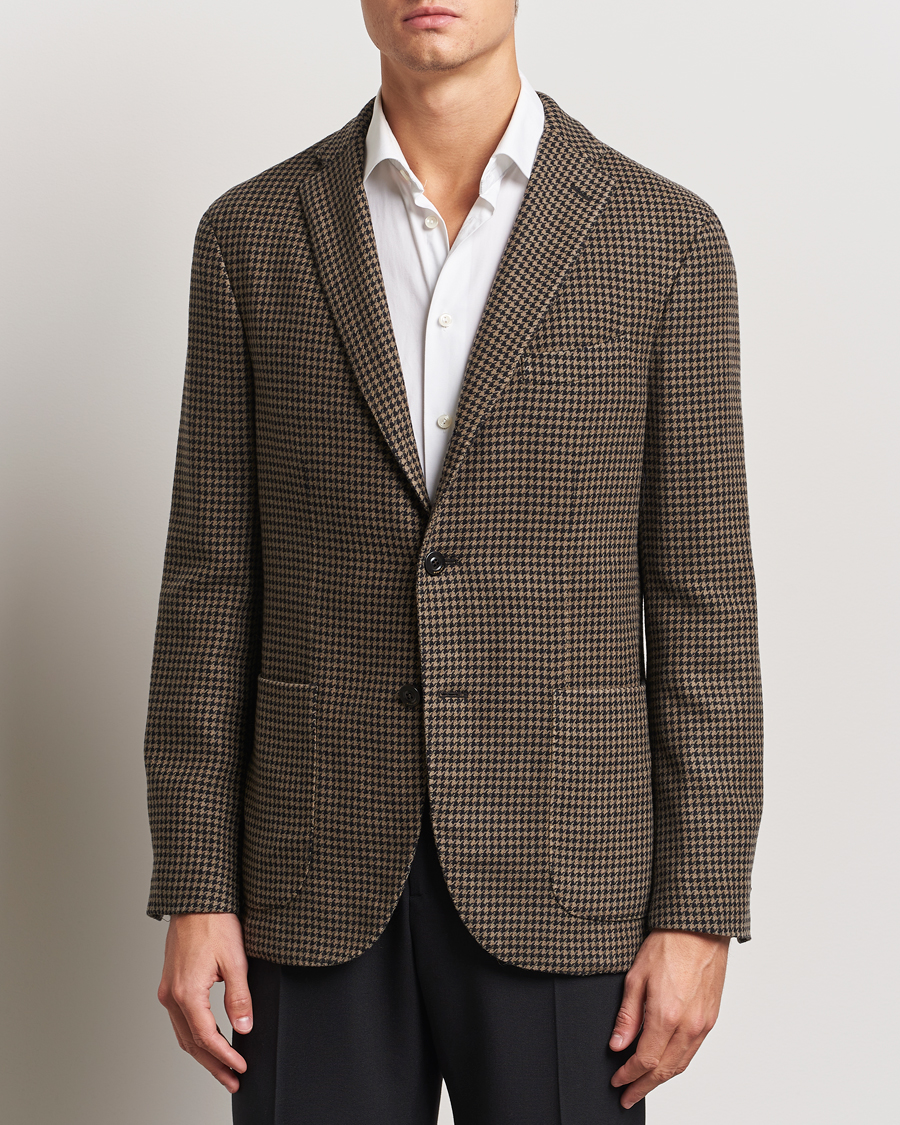 Men |  | Boglioli | K Jacket Houndstooth Wool Blazer Brown