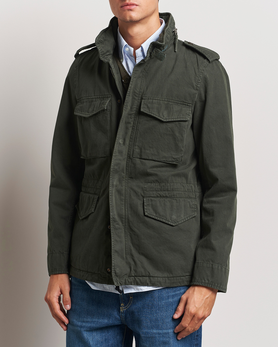 Men |  | Aspesi | Lined Cotton Field Jacket Military