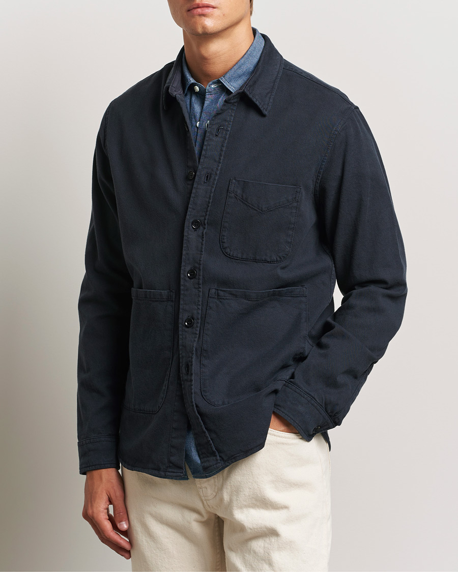 Men |  | Aspesi | Cotton Utility Shirt Navy