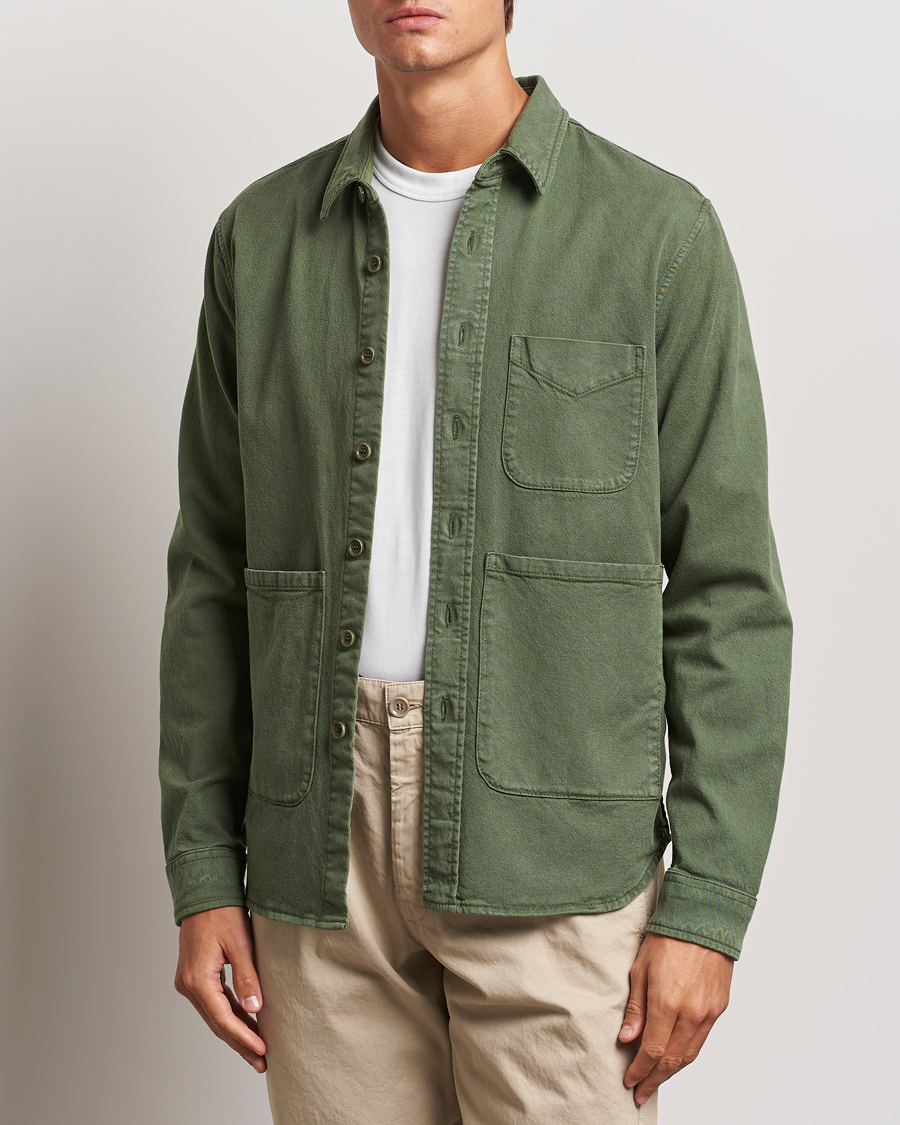 Men |  | Aspesi | Cotton Utility Shirt Green