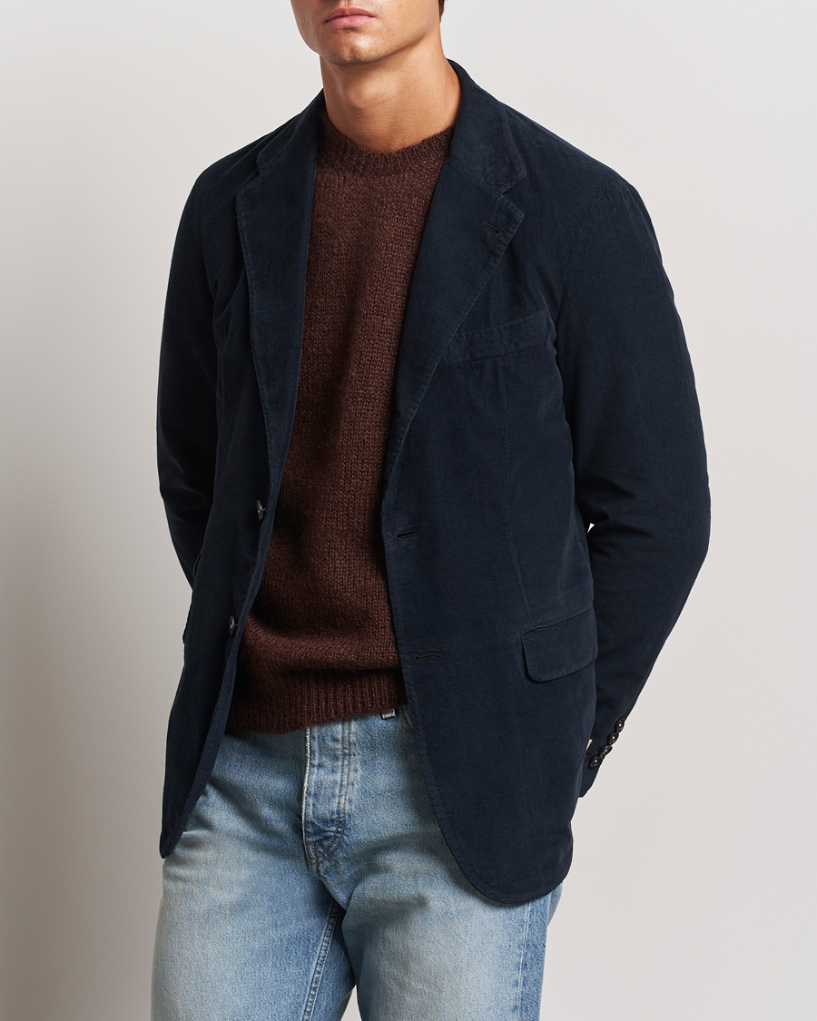 Men | Massimo Alba | Massimo Alba | Baby Corduroy Blazer Navy