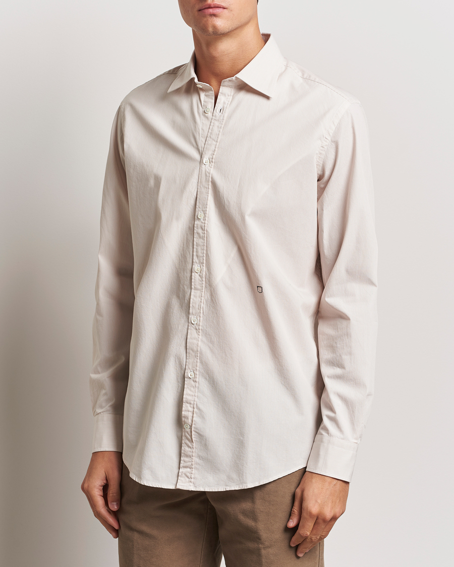 Men |  | Massimo Alba | Genova Casual Shirt Beige Stripe