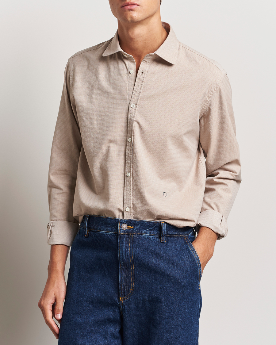 Men |  | Massimo Alba | Canary Cotton Voile Casual Shirt Beige