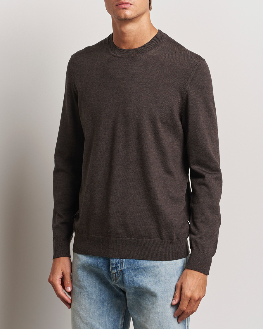 Men |  | NN07 | Ted Merino Crew Neck Pullover Demitase Brown