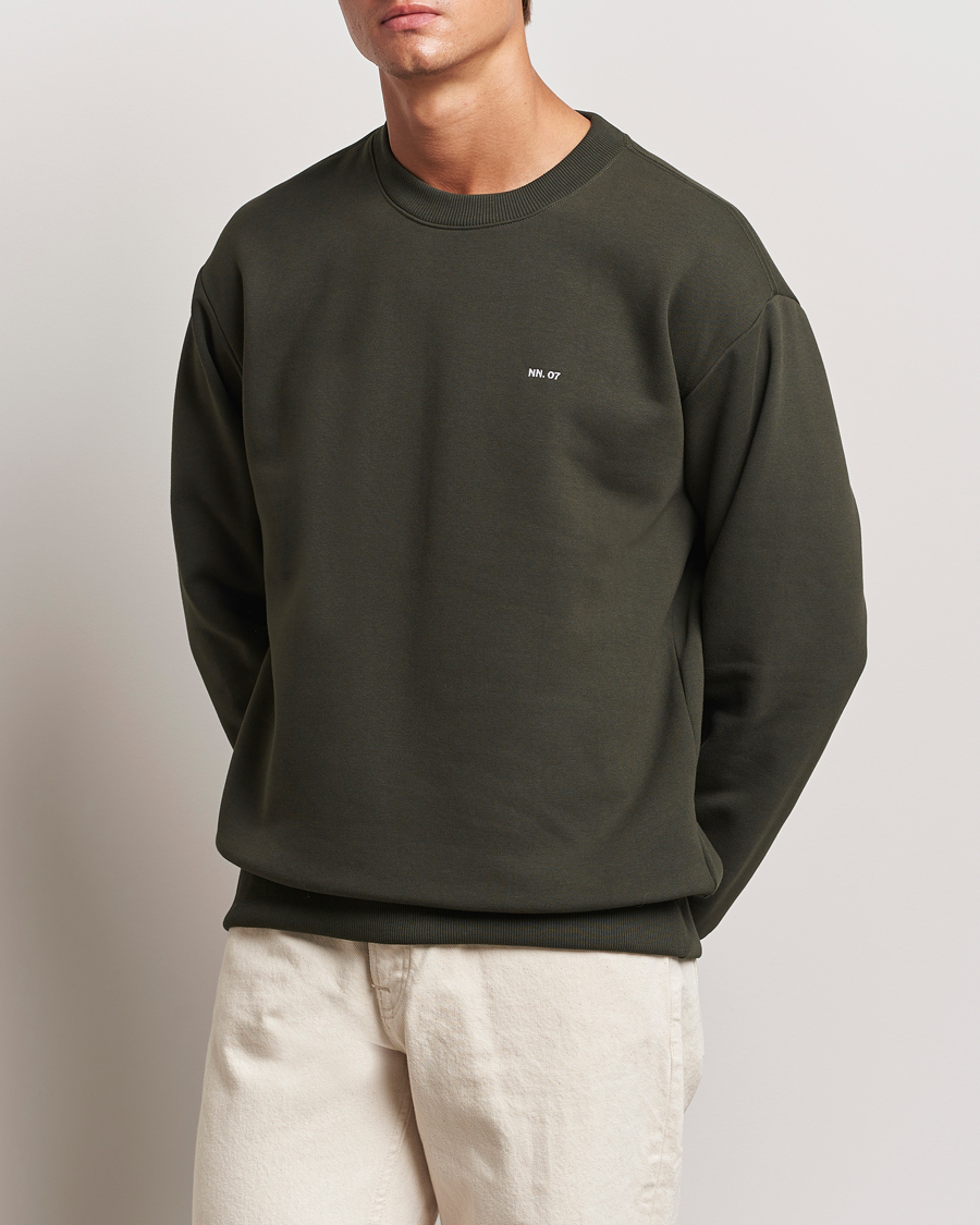 Men |  | NN07 | Briggs Crew Neck Sweatshirt Dark Army