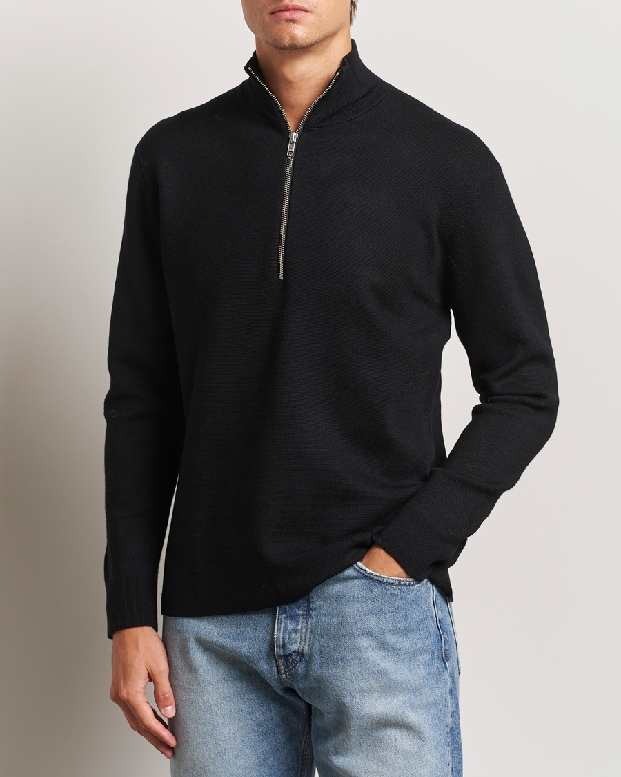 Men |  | NN07 | Harald Cotton/Modal Half Zip Black