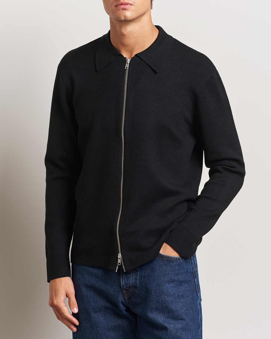 Men |  | NN07 | Harald Cotton/Modal Full Zip Black