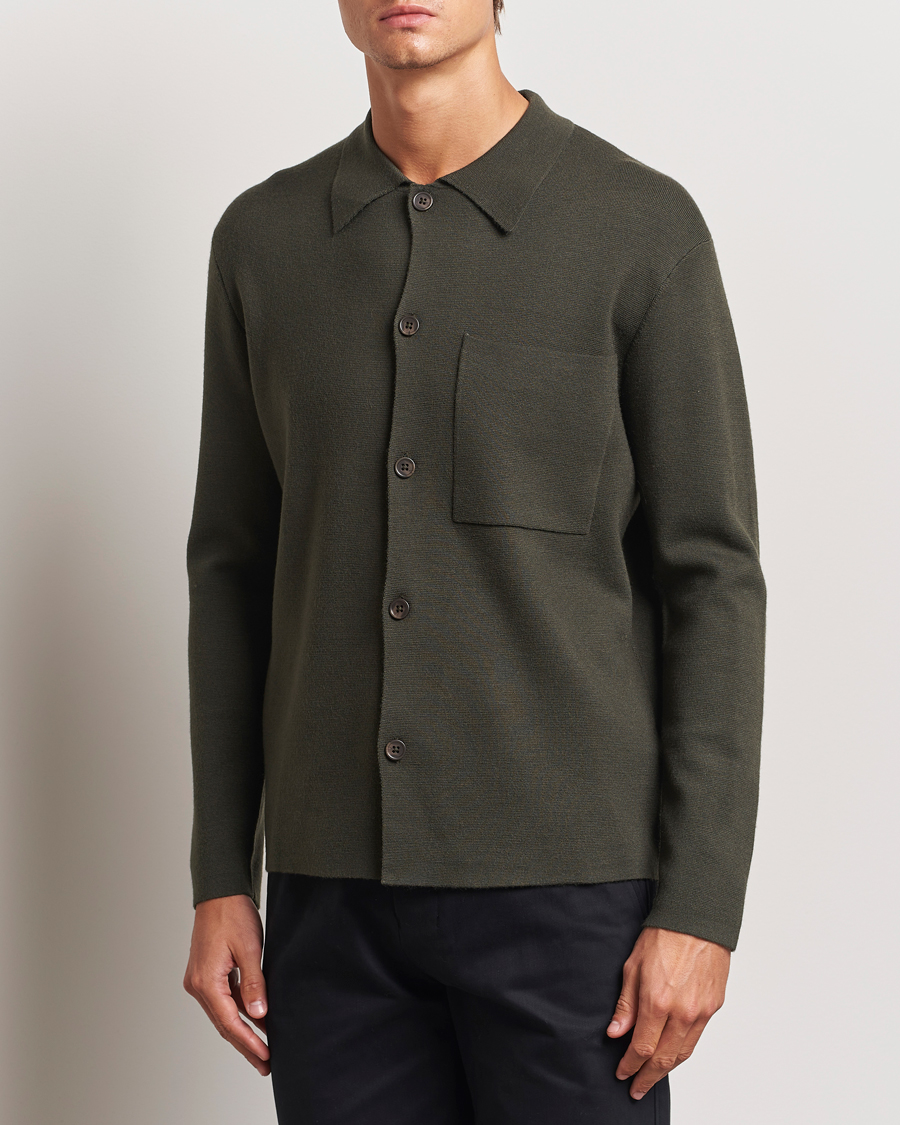 Men |  | NN07 | Jonas Cotton/Modal Cardigan Dark Army