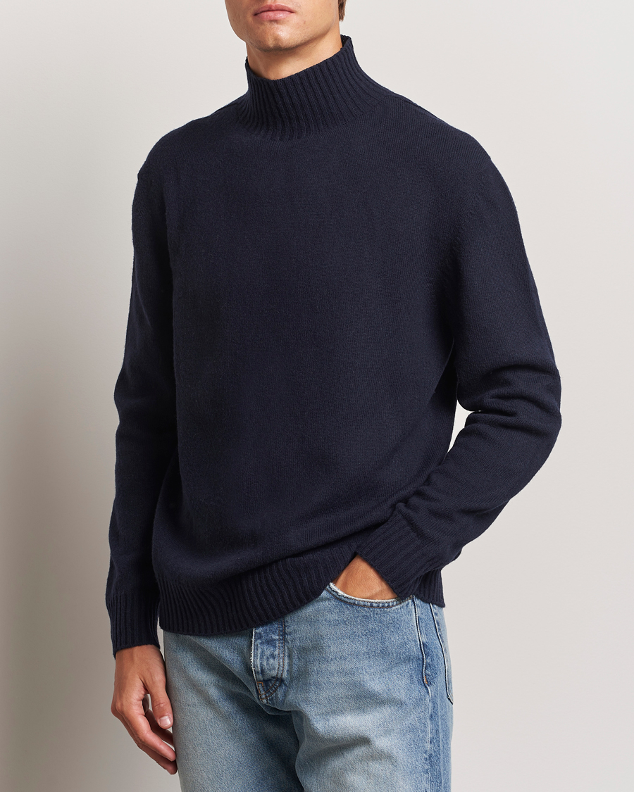 Men |  | NN07 | Clark Wool Knitted Polo Navy Blue