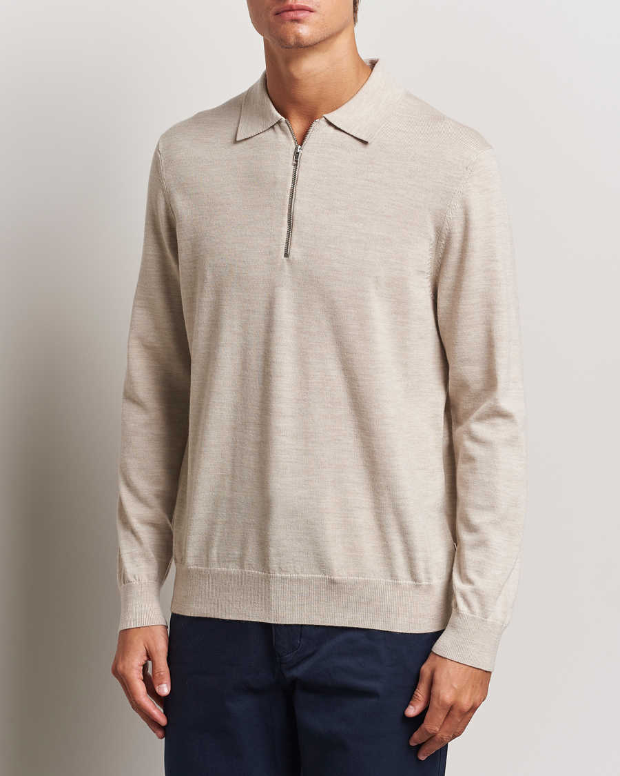 Men |  | NN07 | Sergio Half Zip Light Khaki Melange