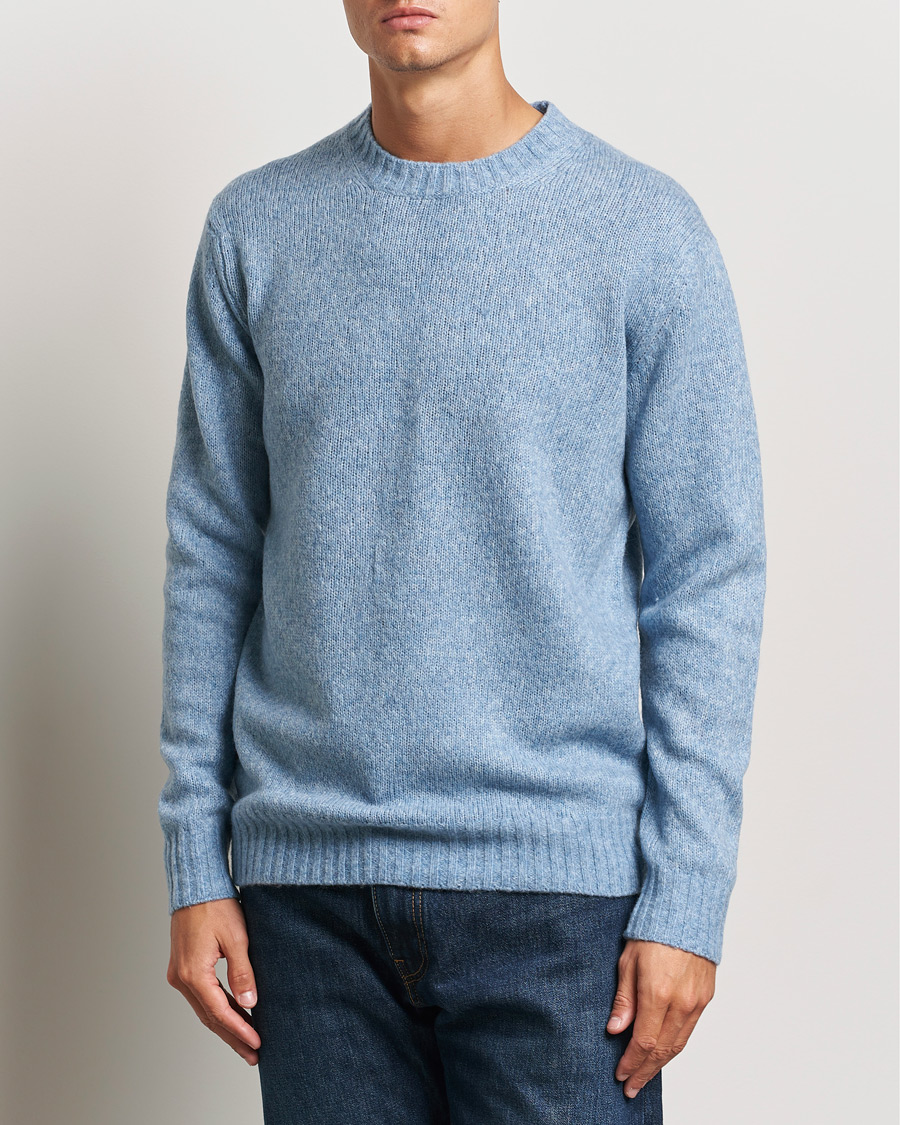 Men |  | NN07 | Lee Brushed Wool Crew Neck Tink Blue