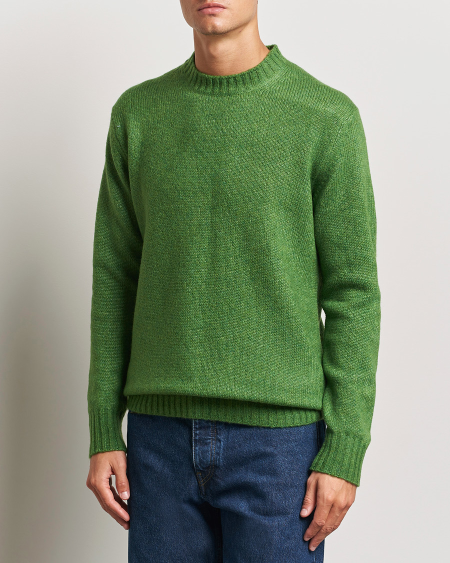 Men |  | NN07 | Lee Brushed Wool Crew Neck Kale Green