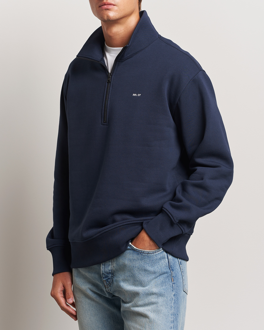 Men | NN07 | NN07 | Briggs Half Zip Sweatshirt Navy Blue