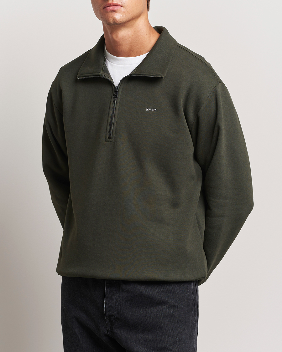 Men |  | NN07 | Briggs Half Zip Sweatshirt Dark Army