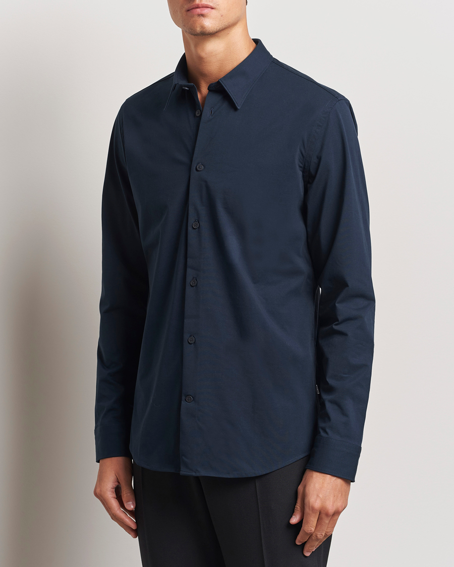 Men |  | NN07 | Elian Mercerized Cotton Shirt Navy Blue