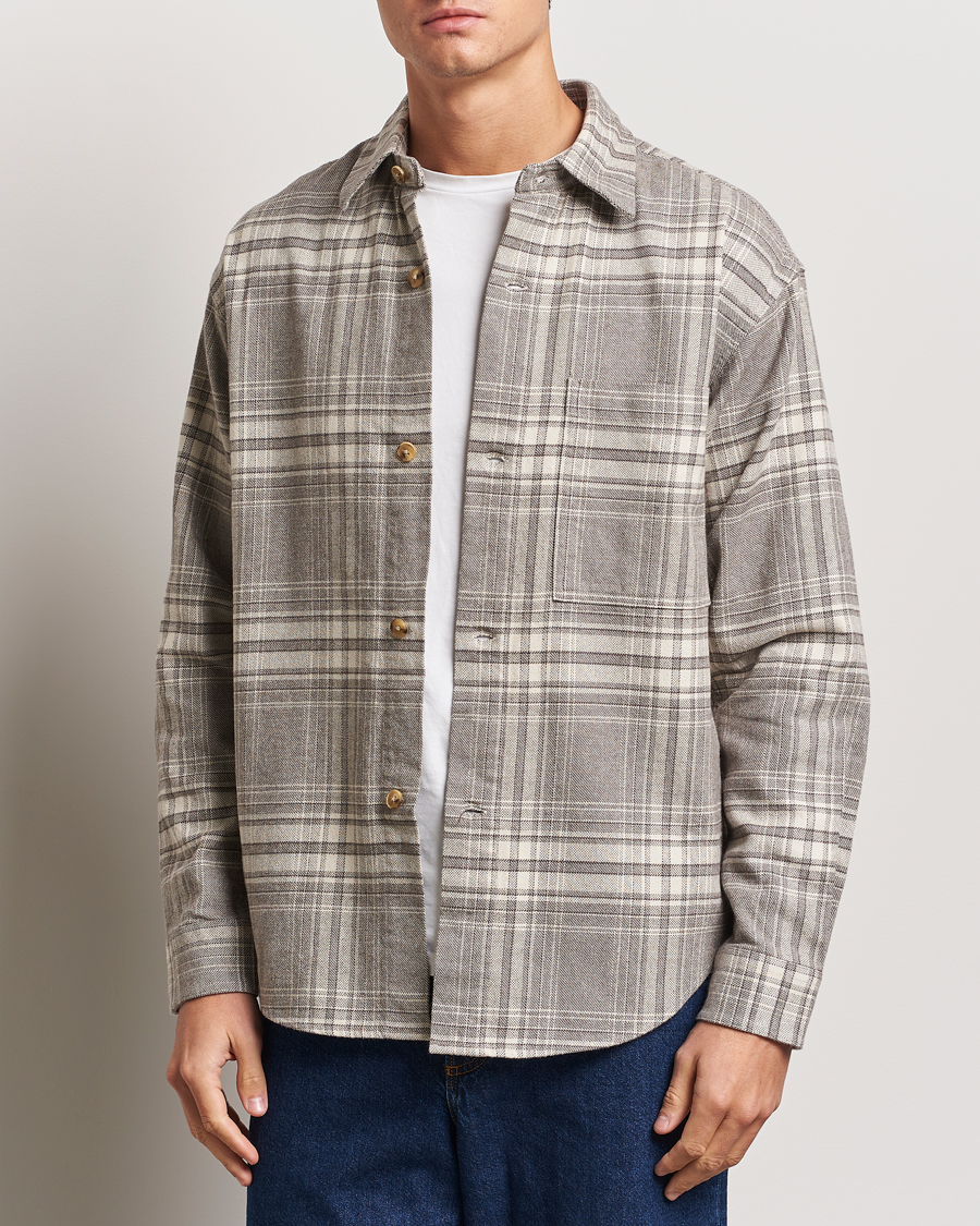 Men | NN07 | NN07 | Adwin Checked Flannel Overshirt Grey/White