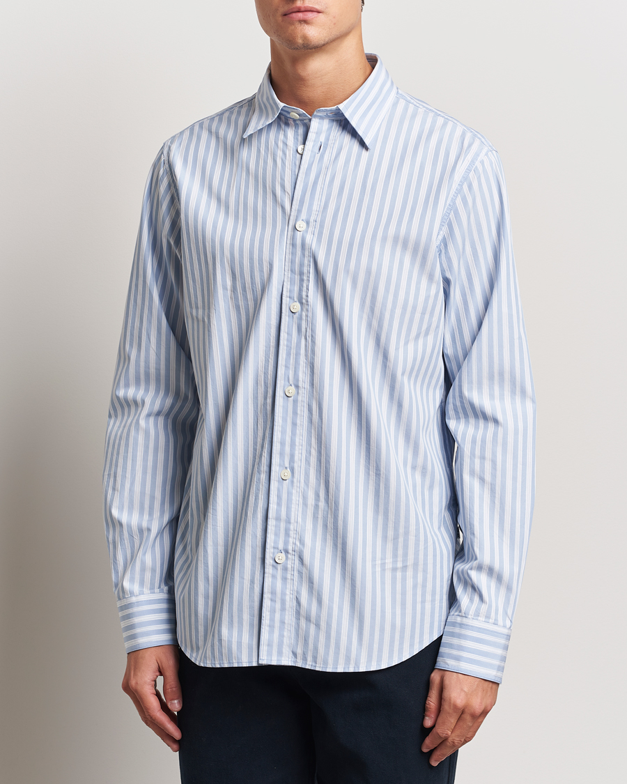 Men | NN07 | NN07 | Colby Poplin Striped Shirt Blue/White