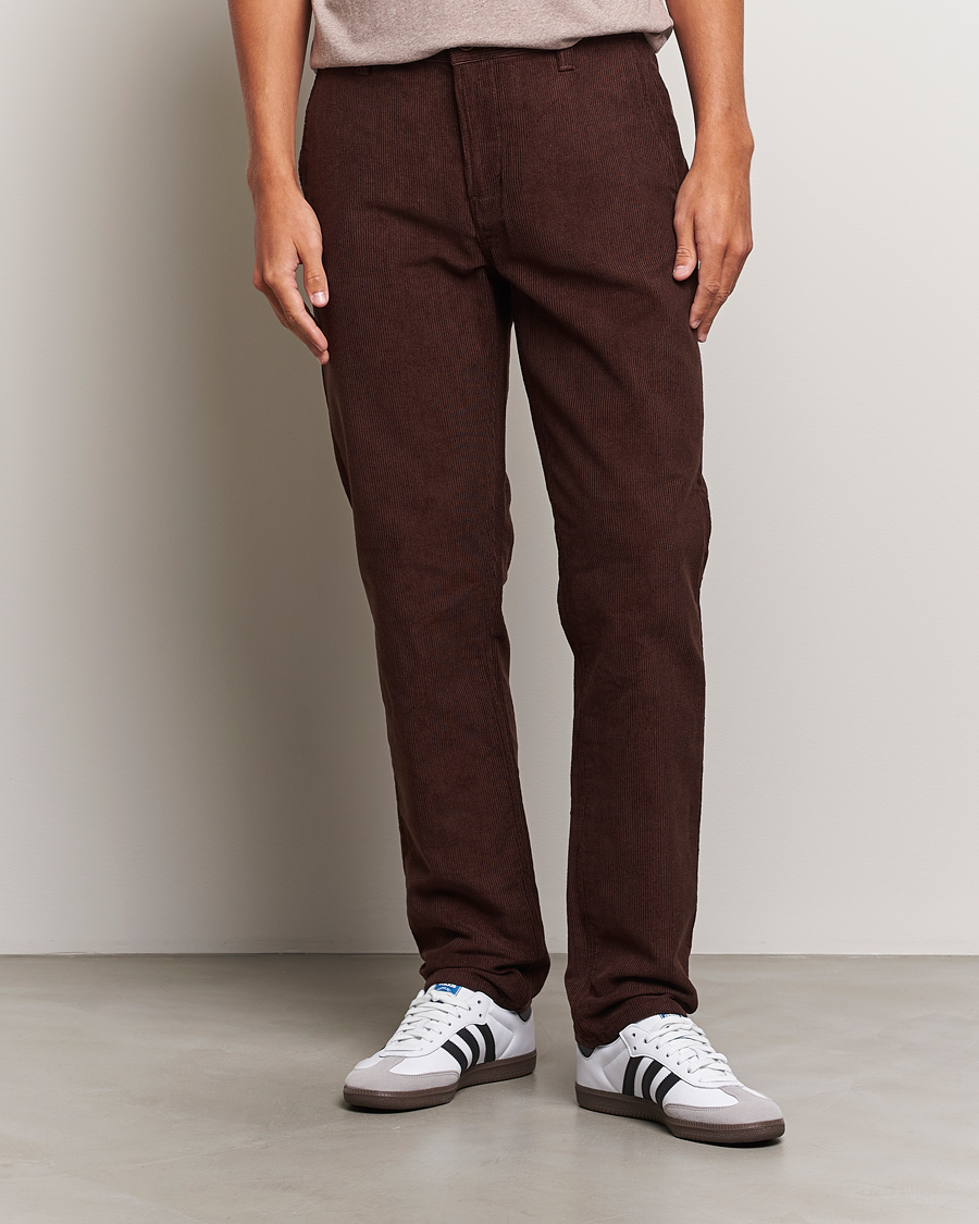 Men | Corduroy Trousers | Nudie Jeans | Easy Alvin Corduroy Pants Brown