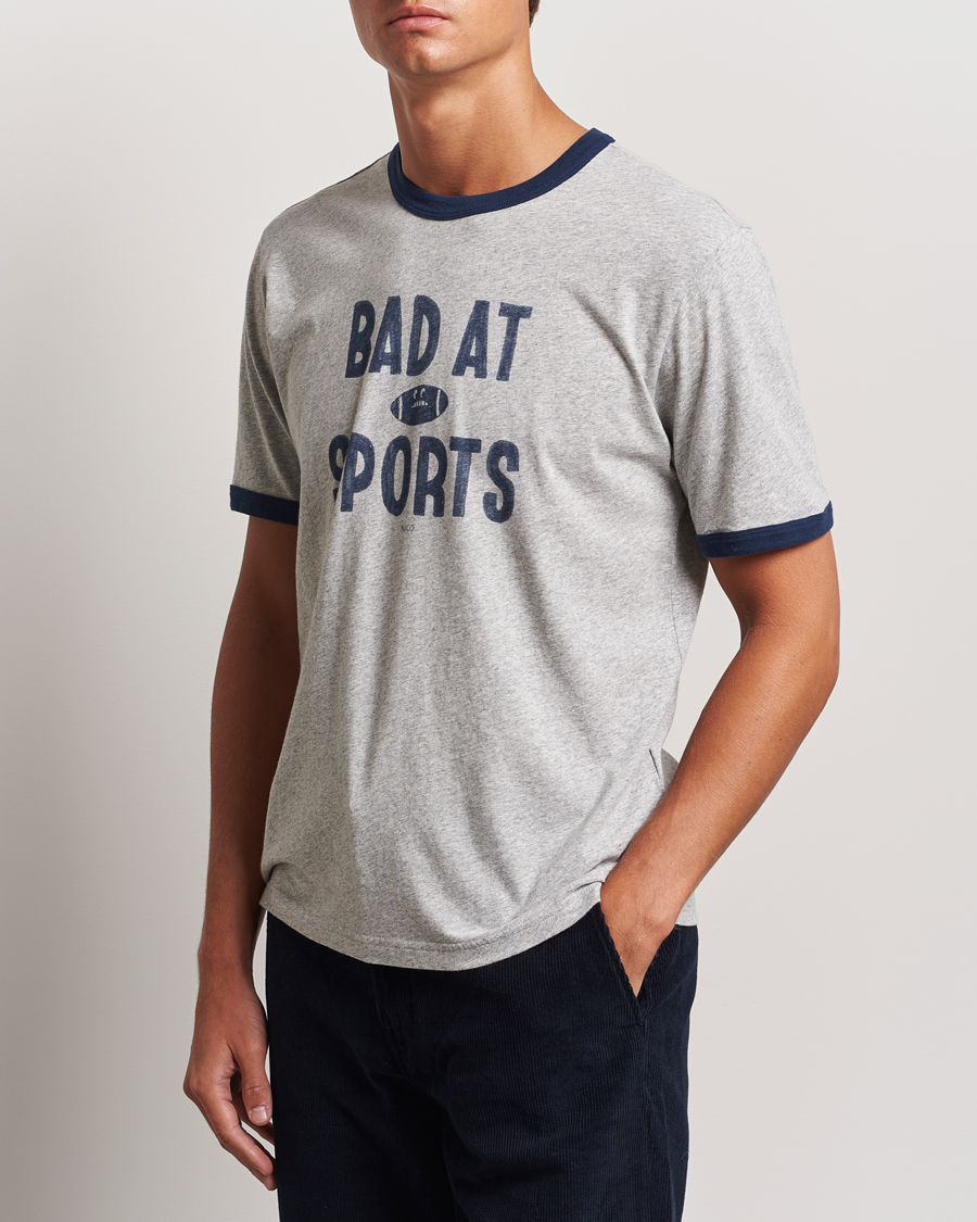 Men |  | Nudie Jeans | Ricky Bad At Sport T-Shirt Grey Melange
