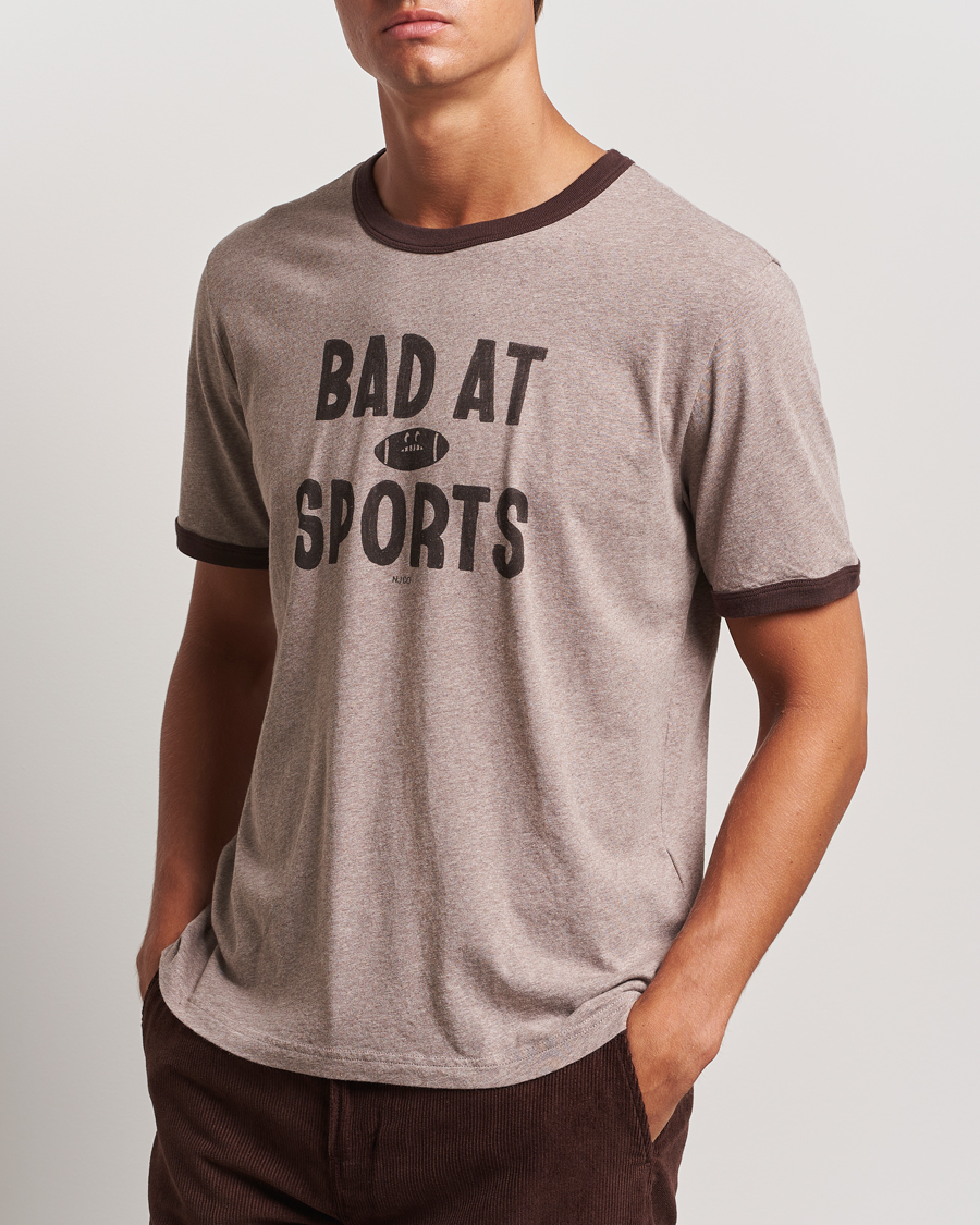 Men |  | Nudie Jeans | Ricky Bad At Sport T-Shirt Beige Melange