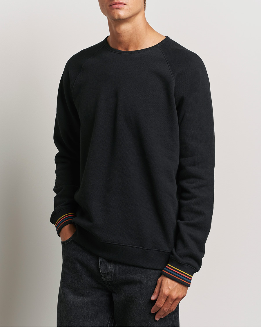 Men |  | Paul Smith | Artist Rib Crew Neck Sweatshirt Black