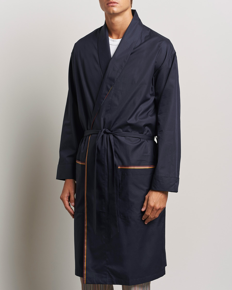 Men |  | Paul Smith | Stripe Cotton Gown Navy