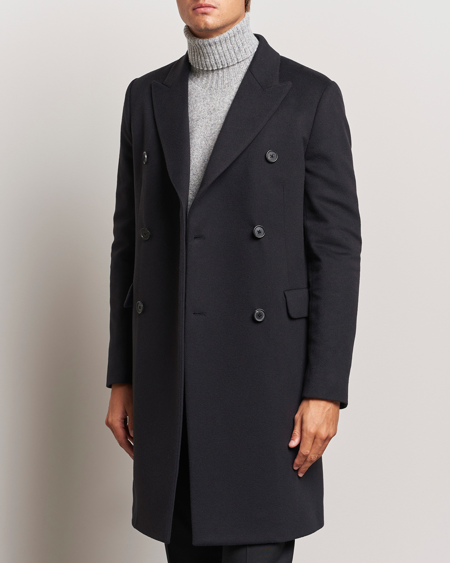 Men |  | Paul Smith | Wool/Cashmere Double Breasted Coat Black