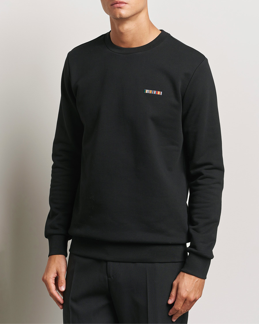 Men |  | Paul Smith | Embroidery Crew Neck Sweatshirt Black