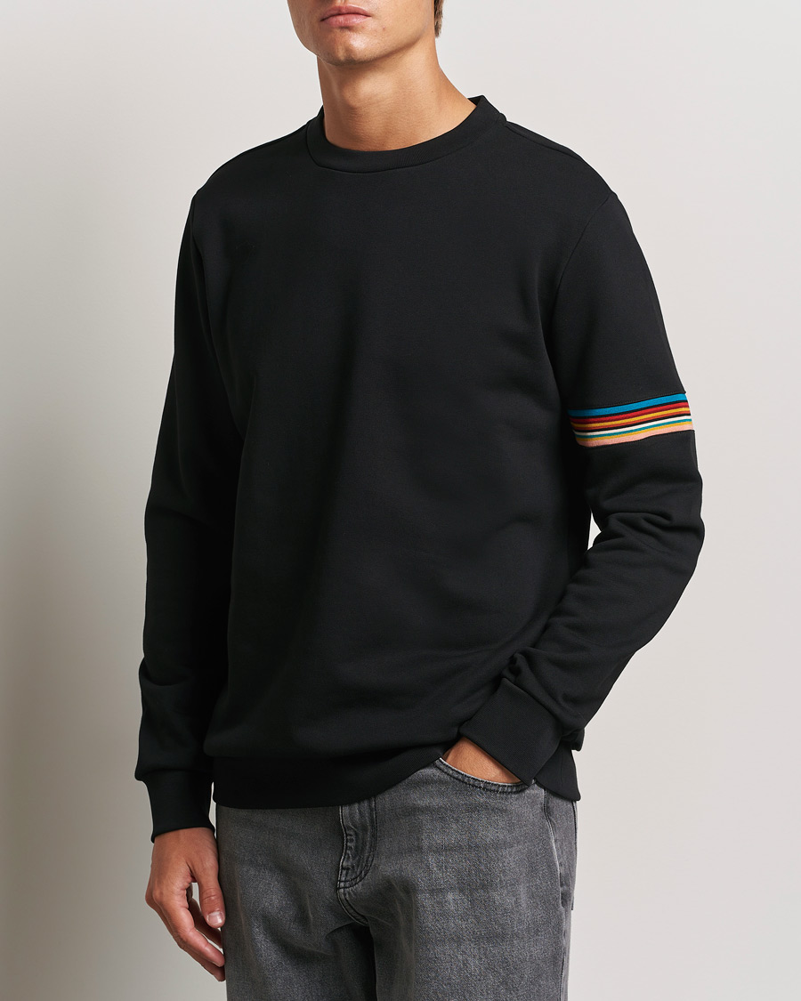 Men |  | Paul Smith | Striped Arm Sweatshirt Black